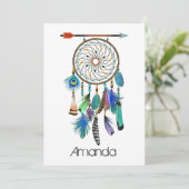 Native American Dreamweaver Birthday Party Kaart (Staand voorkant)