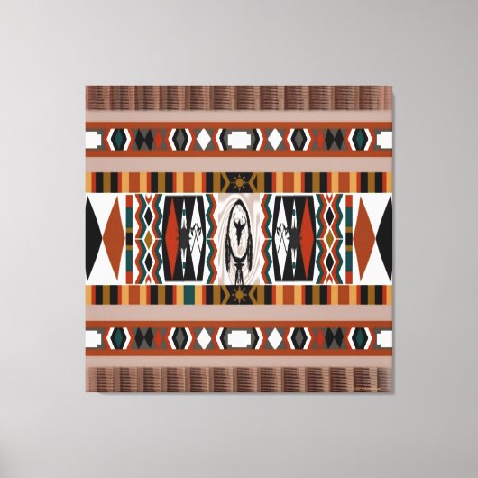 Native American Dreamweaver Canvas Print (Voorkant)