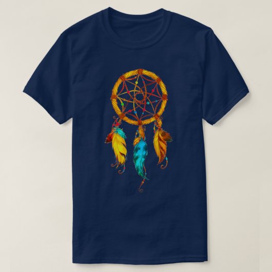 Native American Dreamweaver Feather T-shirt (Design voorkant)