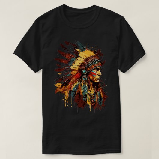 Native American Dreamweaver Indian Design 6 T-shirt (Design voorkant)