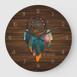 Native American Dreamweaver Large Clock Grote Klok