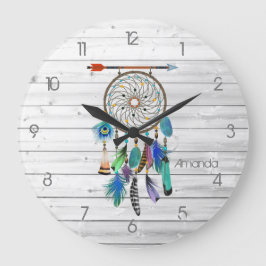 Native American Dreamweaver Large Clock Grote Klok