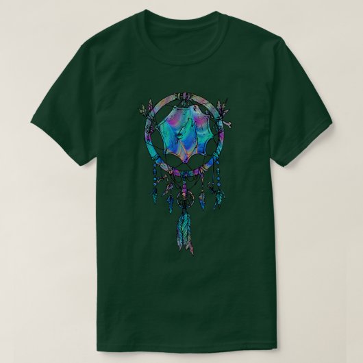 Native American Dreamweaver Psychedelic Wolf Gift T-shirt (Design voorkant)