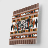 Native American Dreamweaver Wall Clock Vierkante Klok (Hoek)