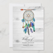 Native American Drocatcher Bohemian Wedding Kaart (Voorkant)