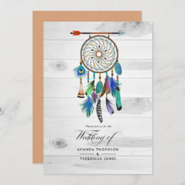 Native American Drocatcher Bohemian Wedding Kaart