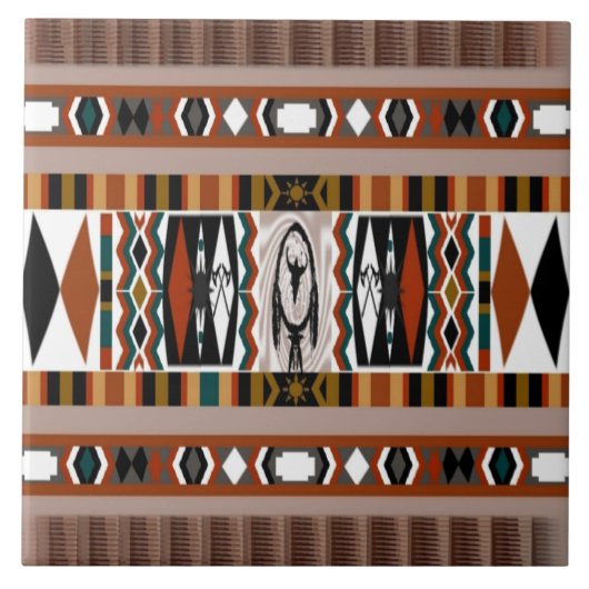 Native American Drocatcher Tile Tegeltje (Voorkant)