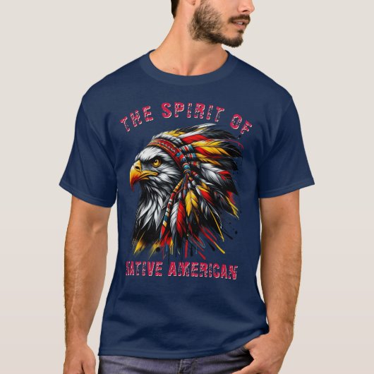 Native American Eagle Chief T-shirt (Voorkant)