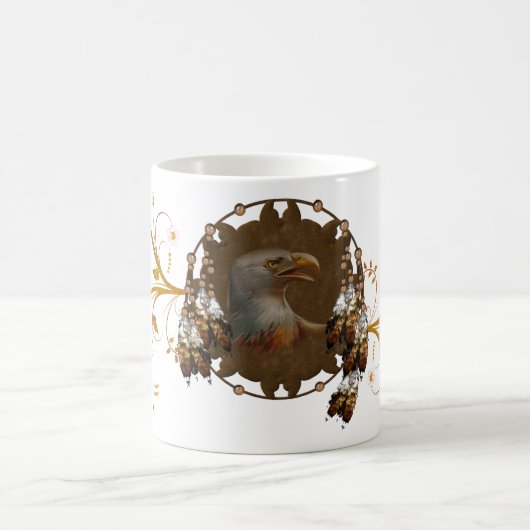 Native American Eagle Design Cup Mok (Center)