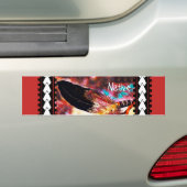 Native American Eagle Feather Kleurrijke Red Auto Bumpersticker (Op auto)