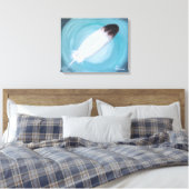 Native American Eagle Feather Turquoise Canvas Pr Afdruk (Insitu (Slaapkamer))