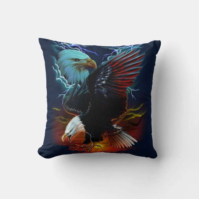 Native American Eagle Painting Kussen (Voorkant)
