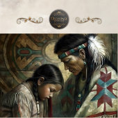 Native American Elder & Child Prayer Decoupage Tissuepapier
