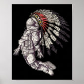 Native American erfgoed astronaut Poster (Voorkant)