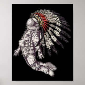 Native American erfgoed astronaut Poster