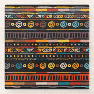 Native American Essence: Etnische Vintages Glazen Onderzetter