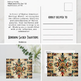 Native American Etnic Art Tribe Pattern  Briefkaart
