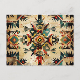 Native American Etnic Art Tribe Pattern  Briefkaart