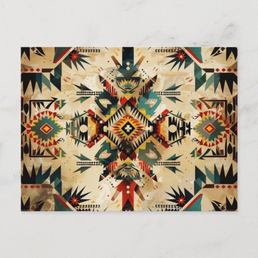 Native American Etnic Art Tribe Pattern  Briefkaart (Voorkant)