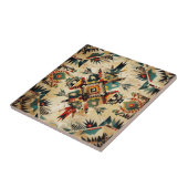 Native American Etnic Art Tribe Pattern  Tegeltje (Zijkant)