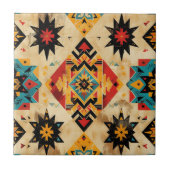 Native American Etnic Art Tribe Pattern  Tegeltje (Voorkant)