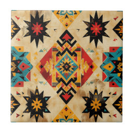 Native American Etnic Art Tribe Pattern Tegeltje