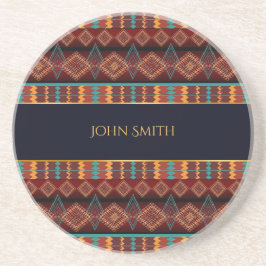 Native american, etnisch zuidwest patroon zandsteen onderzetter