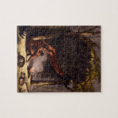 Native American Family under a Leaf Shelter (Colou Legpuzzel (Horizontaal)