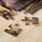 Native American Family under a Leaf Shelter (Colou Legpuzzel (Zijkant)