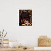 Native American Family under a Leaf Shelter (Colou Poster (Keuken)