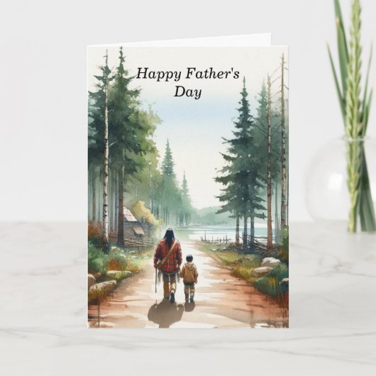 Native American Father's Day Greeting Card Kaart (Voorkant)