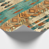 Native American Feather Art Cadeaupapier (Hoek)