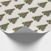 Native American Feather Christmas Tree Cadeaupapier (Hoek)