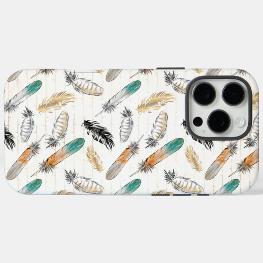 Native American Feather iPhone Case (Achterkant (horizontaal))
