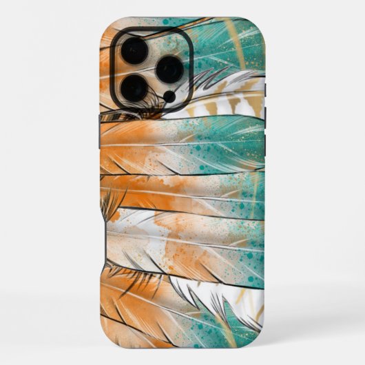 Native American Feather iPhone Case Hoesje (Achterkant)