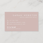 Native American Feather Waterverf Eenvoudige Elega Visitekaartje (Achterkant)