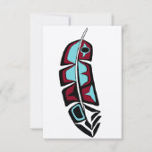 Native American Feather Wenskaart Kaart (Voorkant)