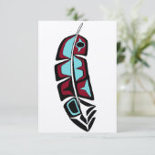 Native American Feather Wenskaart Kaart (Staand voorkant)