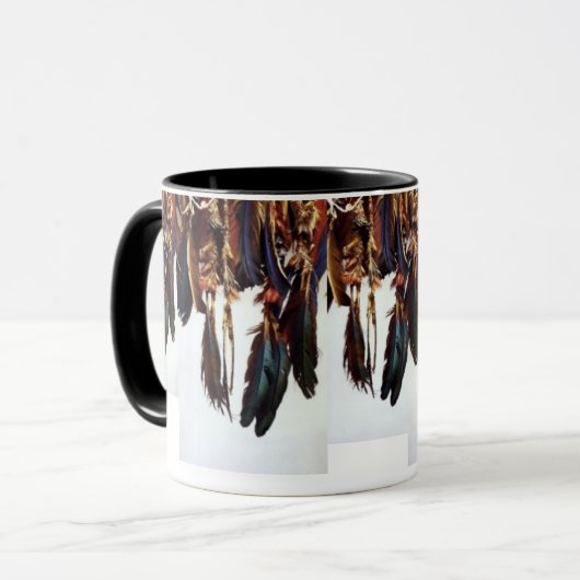 Native American Feathers Mok (Voorkant links)