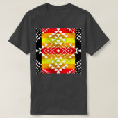 Native American Fire White Black Geometric P T-shirt (Design voorkant)