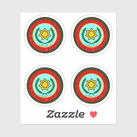 Native American Flag Eastern Band Cherokee Nation Sticker (Vel)