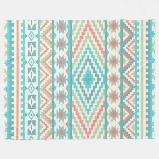 Native American Fleece Deken (Voorkant (Horizontaal))