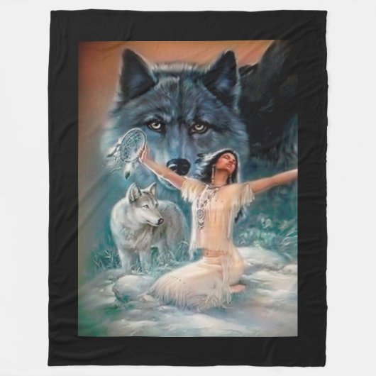 Native American Fleece Deken (Voorkant)
