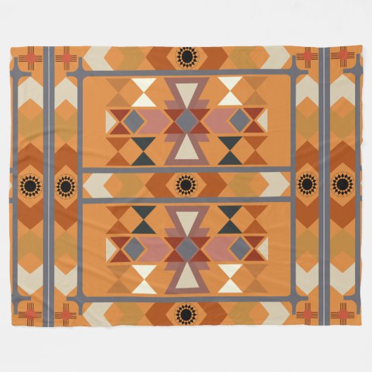 Native American Fleece Deken (Voorkant (Horizontaal))