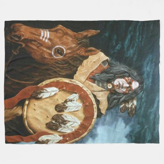 NATIVE AMERICAN Fleece Dekens (Voorkant (Horizontaal))