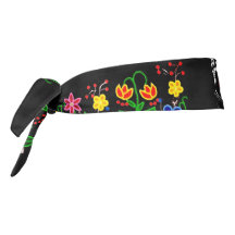 Native American Floral MMIW POW Anishinaabe Black