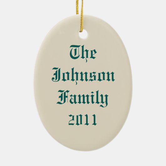 Native American Flute Player-kerstversiering Keramisch Ornament (Achterkant)