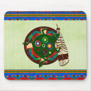 Native American Folk Art Frog Muismat