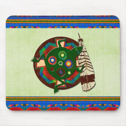 Native American Folk Art Frog Muismat (Voorkant)