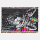 Native American Fox art Deken (Voorkant)